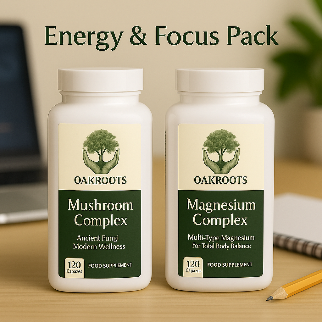 "Energy and Focus supplement pack with natural vitamins for mental clarity and sustained energy"